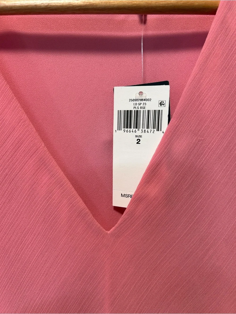 NWT Lauren Ralph Lauren Pink Crinkle Georgette Drop Waist Dress Size 2 - Picture 4 of 7